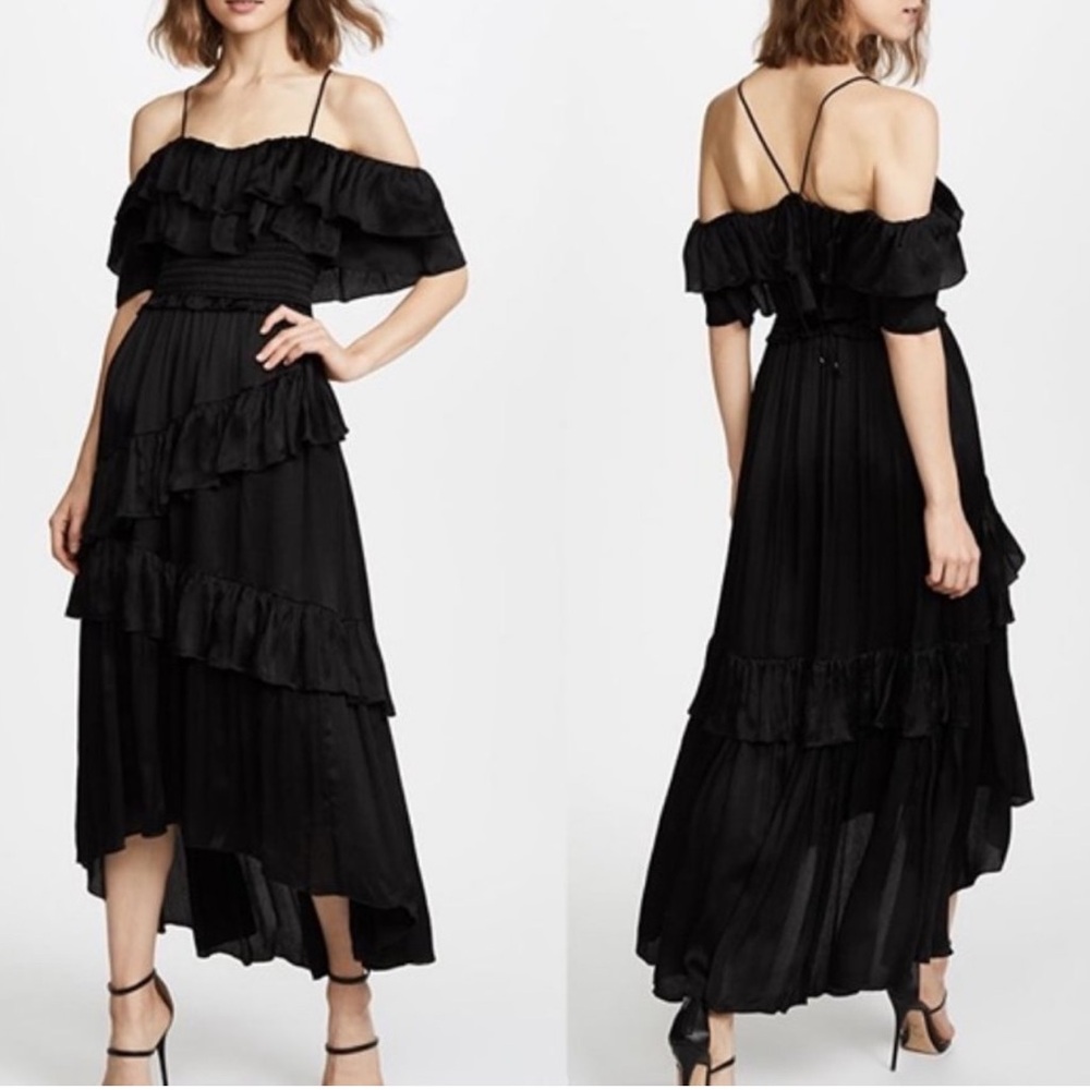 Ulla Johnson Louisa Silk Gown Madi Dress in Black Sz 2